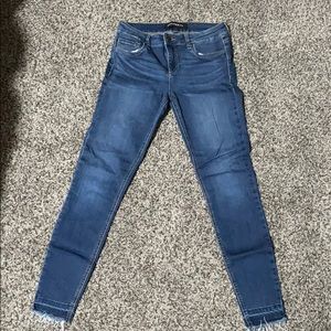 Distressed Hem Jeans